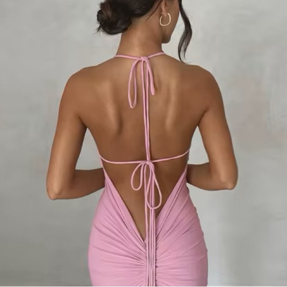 Purple midi mini dress lace tie back glam vibes bodycon going out y2k streetwear